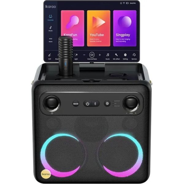 Speaker Joog Break X2 Karaokê LCD 10.1" Bluetooth Wifi - Preto