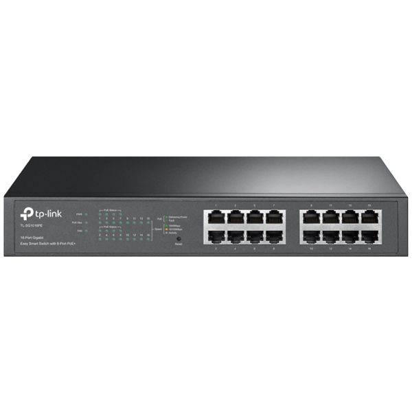 Switch Ethernet TP-Link TL-SG1016PE 16 Portas 10/100/1000 Mbps PoE+