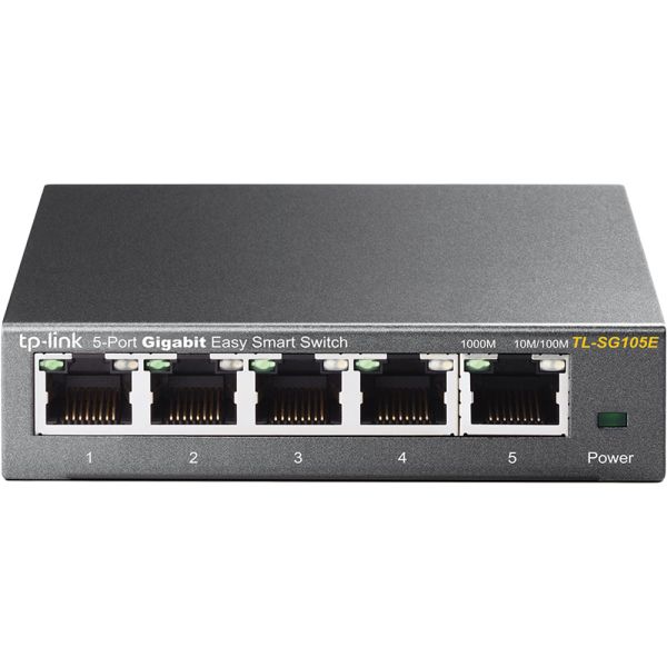 Switch Ethernet TP-Link TL-SG105E V3 5 Portas 10/100/1000Mbps