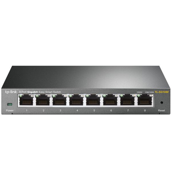 Switch Ethernet TP-Link TL-SG108E 8 Portas 10/100/1000 Mbps