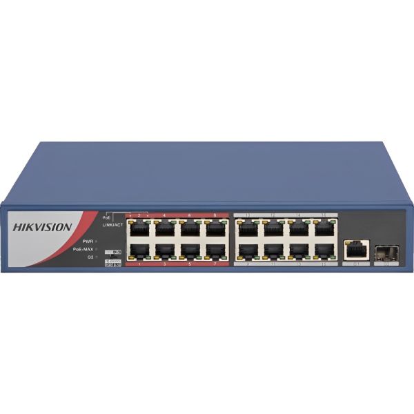 Switch Poe Hikvision DS-3E0318P-E/M(B) 16 Portas Ethernet
