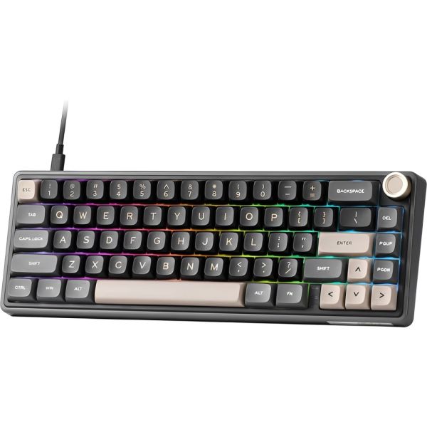 Teclado Mecânico Royal Kludge R65 65% RGB USB-C Switch Chartreuse (Linear) - Green Sand  (Espanhol)