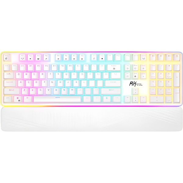Teclado Mecânico Royal Kludge RK918 100% RGB Linear Switch Red - White