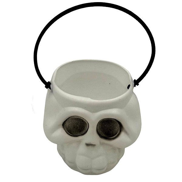 Baldinho Cabeça de Caveira Branco 250ml