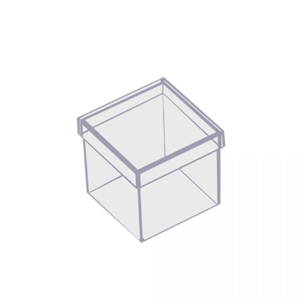 Caixa Acrílica Com 10 Unidades 5cm x 6cm x 6cm