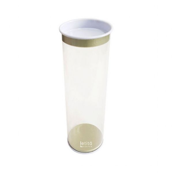 TUBO LATA ACETATO C/6UNDS 16X5,5CM BRANCO 0481