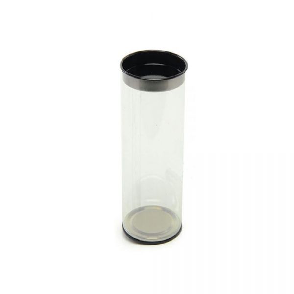 TUBO LATA ACETATO C/6 UNDS 16X5,5CM PRETO 0498