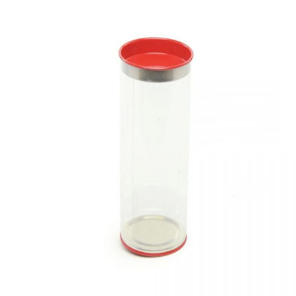 TUBO LATA ACETATO C/6 UNDS 16X5,5CM VERMELHO 0504
