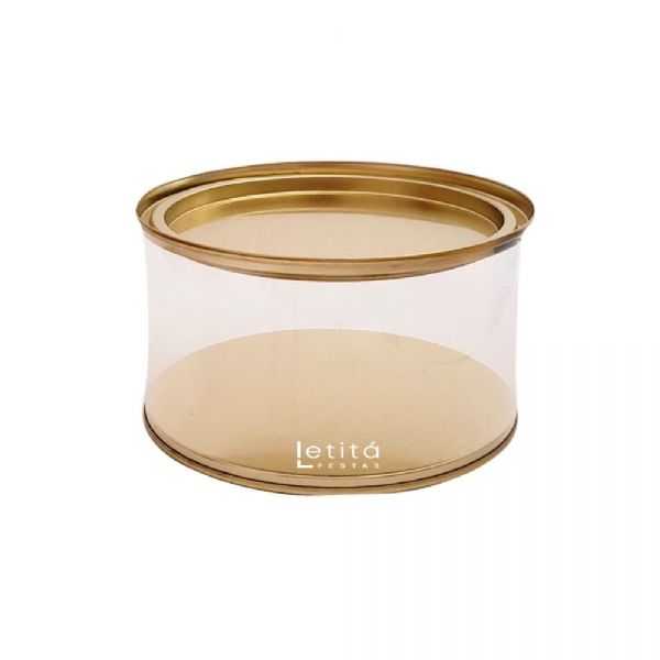 LATA COOKIE 700ML 7,5cmX12,5cm DOURADA 2554
