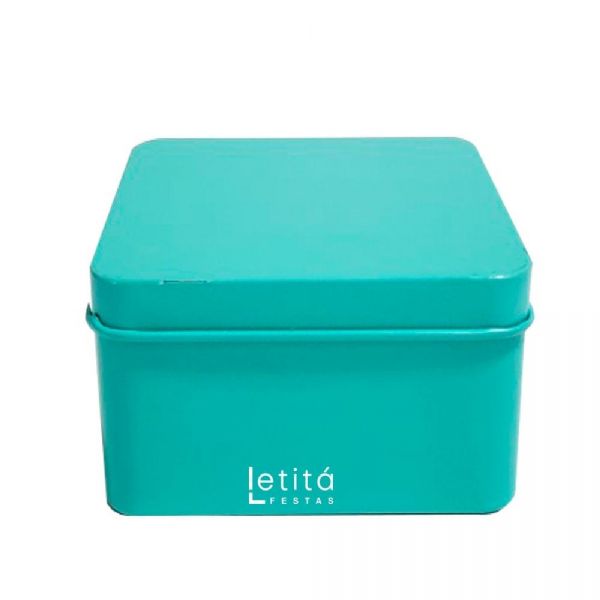 LATA QUADRADA MEDIA 300ML C/6UNDS 9,5X9,5X4CM TIFFANY 1580