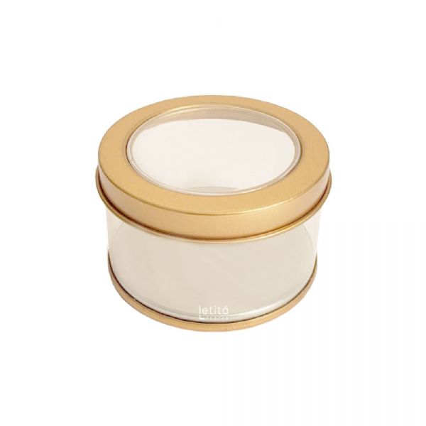 MINI LATINHA COM VISOR 100ML C/6 4CMX6,5CM DOURADA 1071D