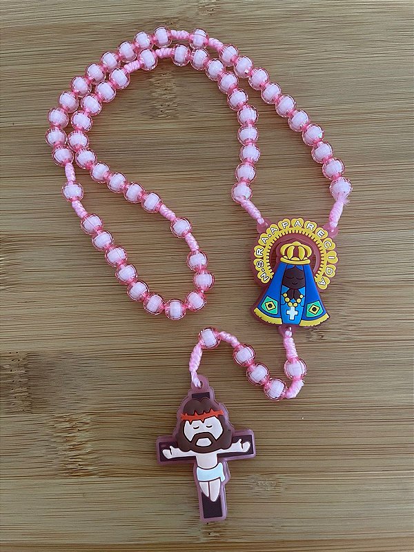 Terço Infantil Rosa