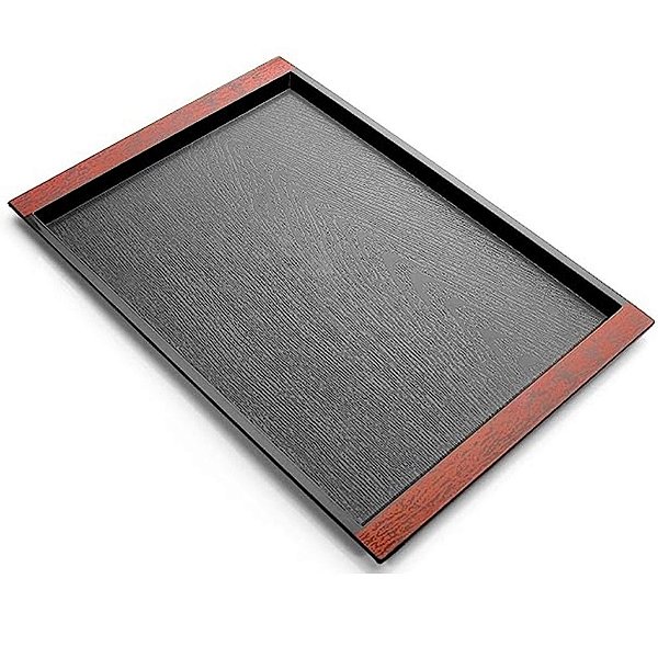 Bandeja Para Sushi Profissional Antiderrapante 38cm Retangular Plástico Para Restaurante Japonês