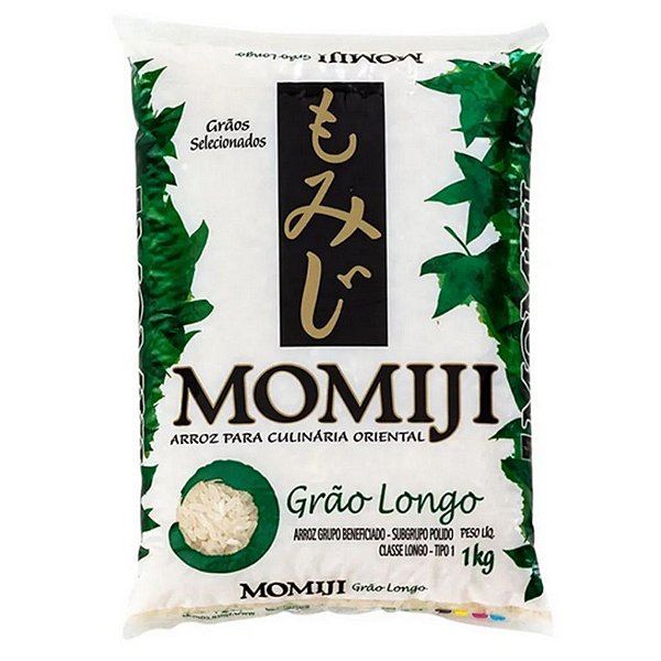 ARROZ MOMIJI 1kg Para Culinária Oriental Grão Longo - Arroz Japonês Momiji Qualidade Premium