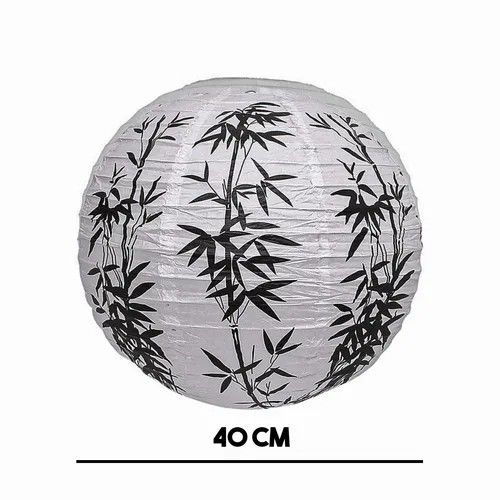 LUMINÁRIA Oriental Estilo Bambu Grande 40cm - Luminária Japonesa de Papel Para Decoração