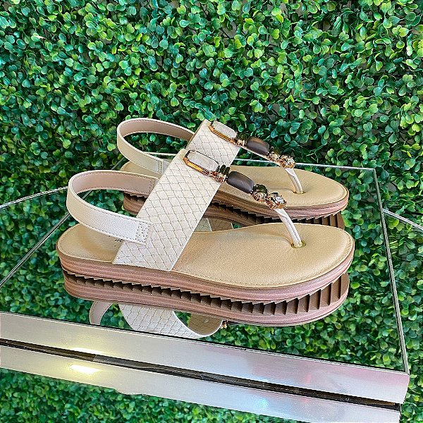 Sandália Modare Creme 714112026