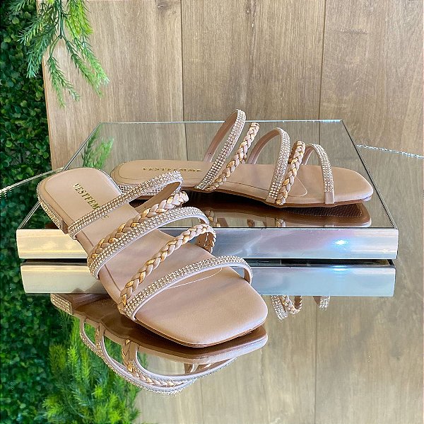 Rasteira Melody Antique/Cipria B1429