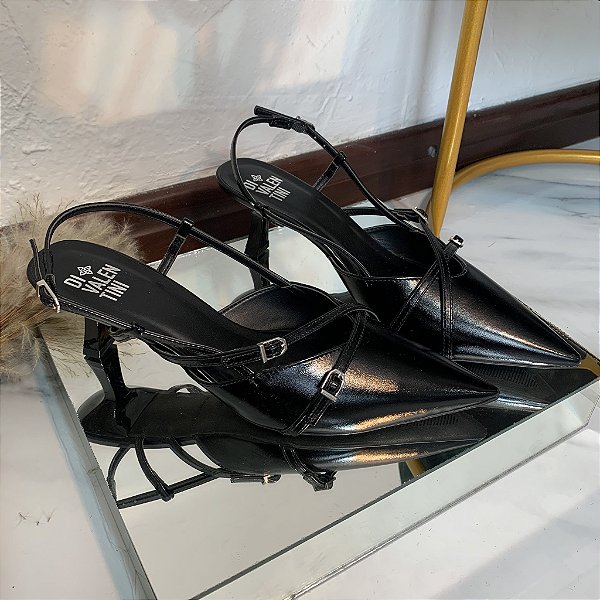 Slingback Di Valentini Preto 508110457