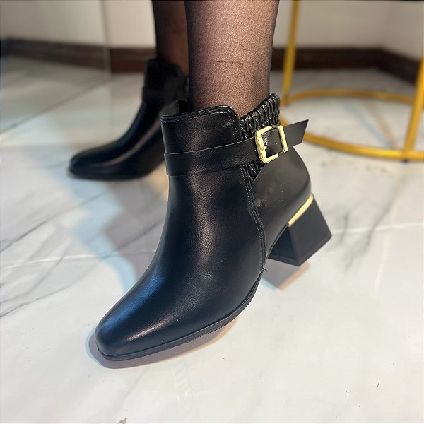 Bota Modare Preto Salto Bloco 7082103