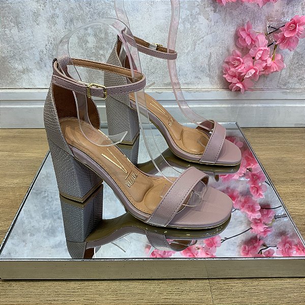 Sandália Salto Bloco Vizzano Rosé 6409202