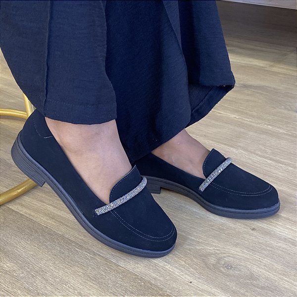 Mocassim Preto Nobuck 4312108