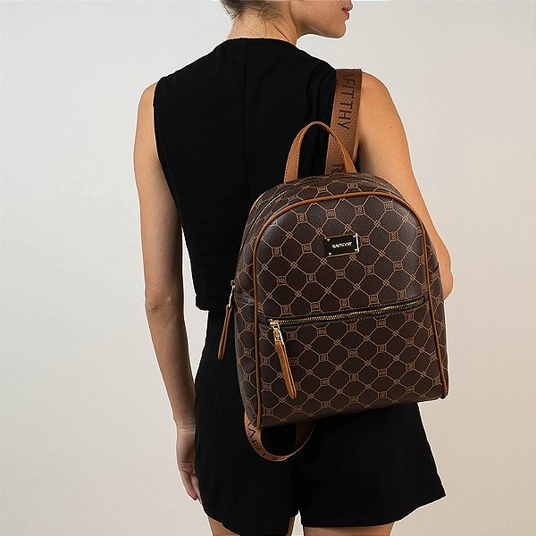 Bolsa Mochila Rafitthy Dark Cacau/ Caramelo 2816132A_2