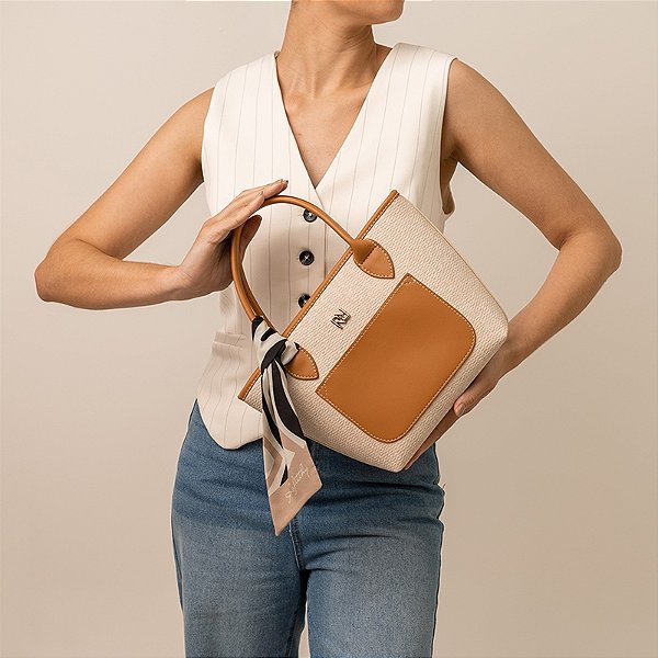 Bolsa Rafitthy Caramelo/ Crua 2816233A