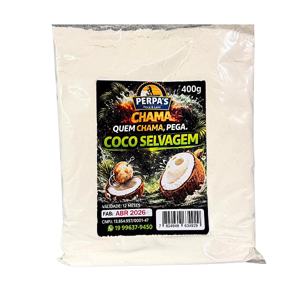 Massa Chama Coco Selvagem Pesca 400G