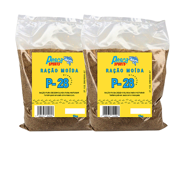 Kit C/2 Ração Presence P-28 Moída (2kg total)