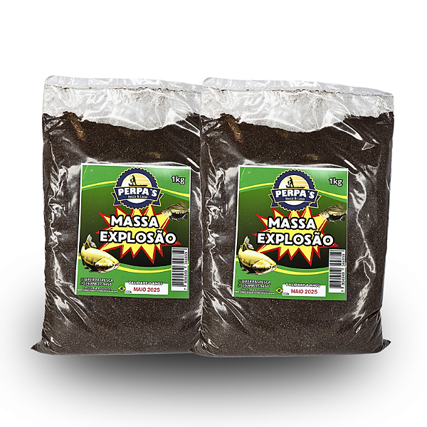 Kit C/ 2 Unidades Massa Perpas Pesca Explosão (1 Kg cada)