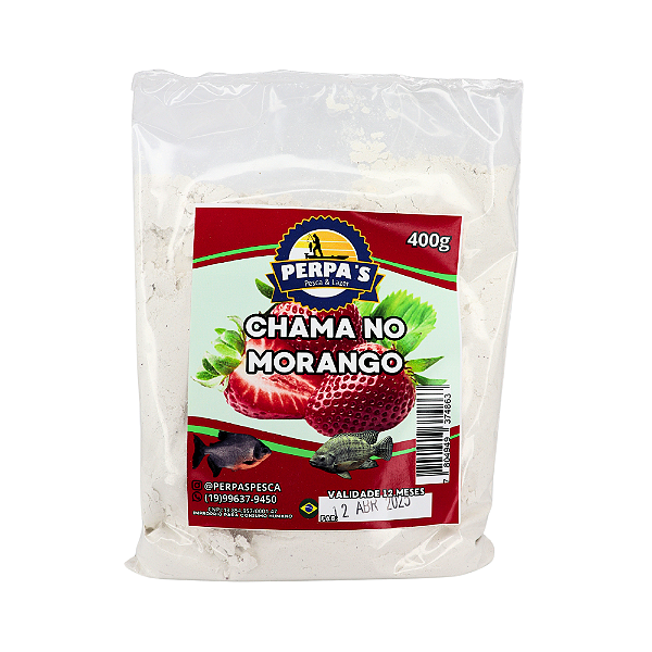 Massa Chama No Morango Perpas Pesca 400G