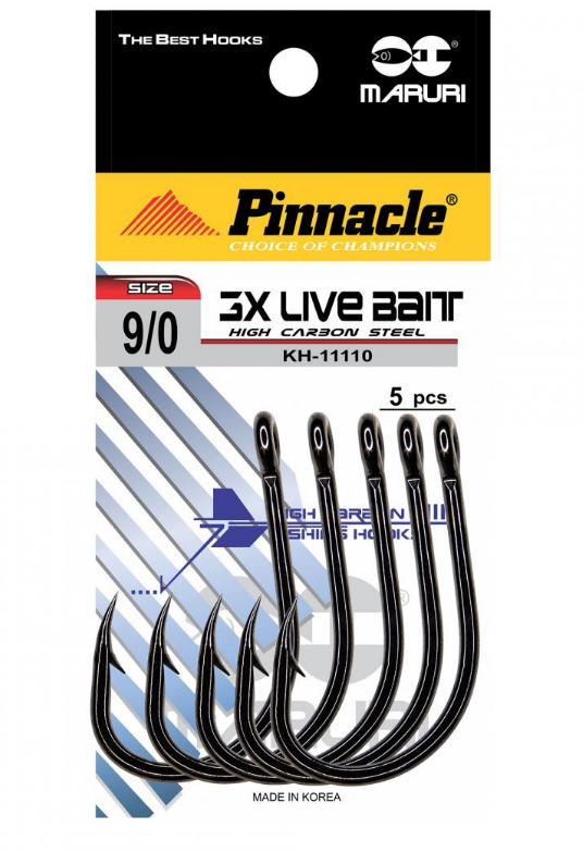 Anzol Pinnacle 3X Live Bait Nº 10 20Pçs (Maruri)