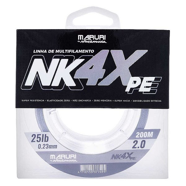Linha Multifilamento NK 0,26mm 4X 200m By Nakamura