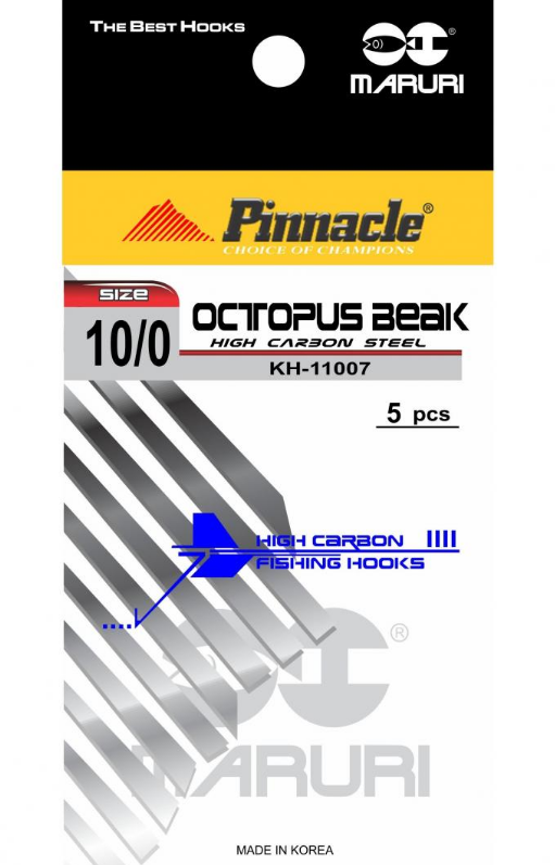 Anzol Octopus Beak Pinnacle n°4/0 Maruri c/10 (cartela)