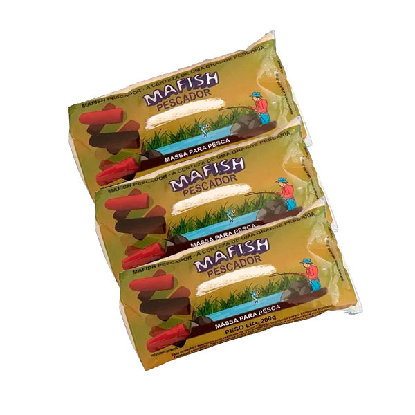 Kit C/3 Mafish Isca Pronta Para Pesca 200G Vários Sabores