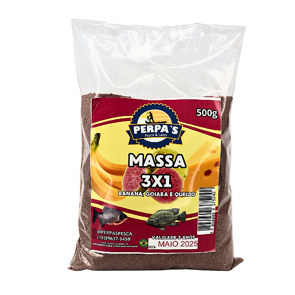 Massa Perpas Pesca 500G (Sabores)