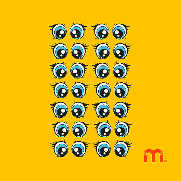 Adesivo Têxtil DTF Olhinhos "PRINCESA" cartela com 14 pares