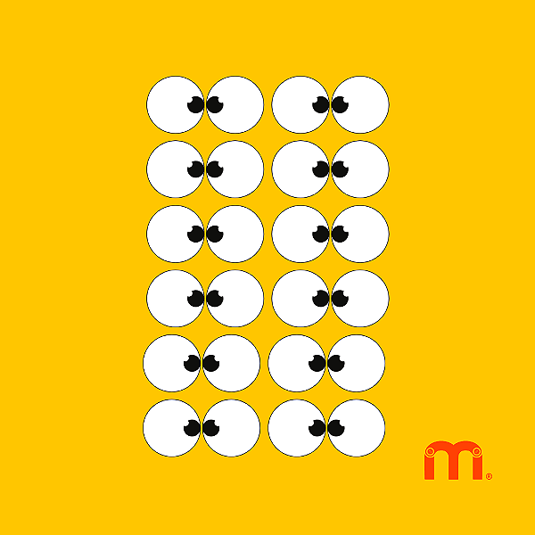 Adesivo Têxtil DTF Olhinhos "KAWAII" cartela com 12 pares