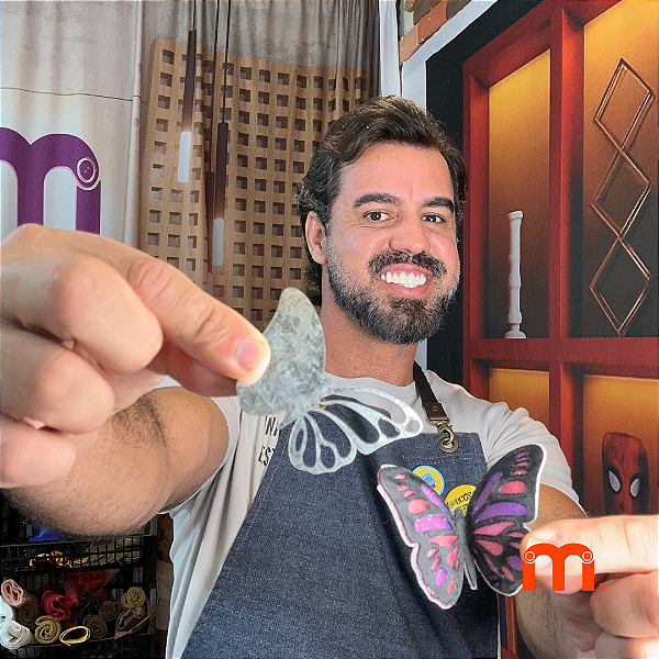 MOLDE "BORBOLETA MEIA ASA" com 1 peça em aço