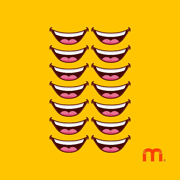 Adesivo Têxtil DTF Sorriso "SORRISO POP" cartela com 14