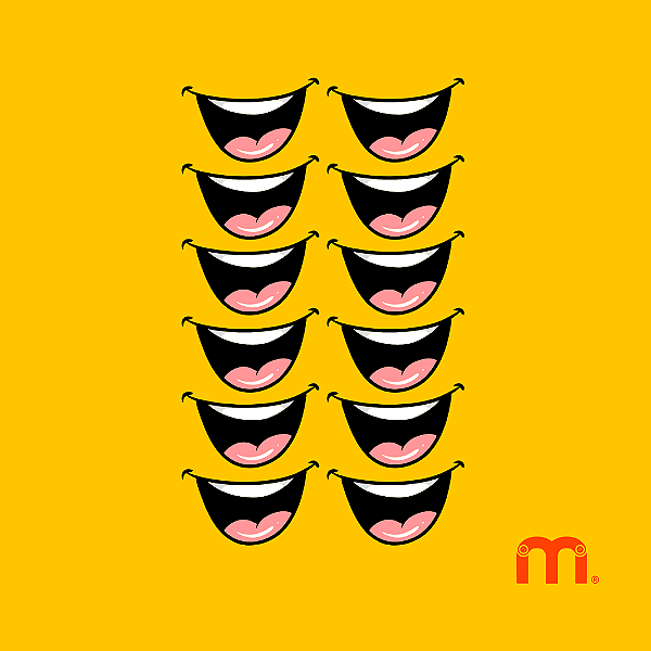 Adesivo Têxtil DTF Sorriso "SORRISÃO DOCE" cartela com 12