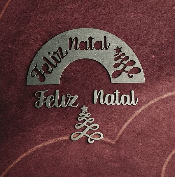 MOLDE Guirlanda Natal 2025 Kit com 4 peças em aço