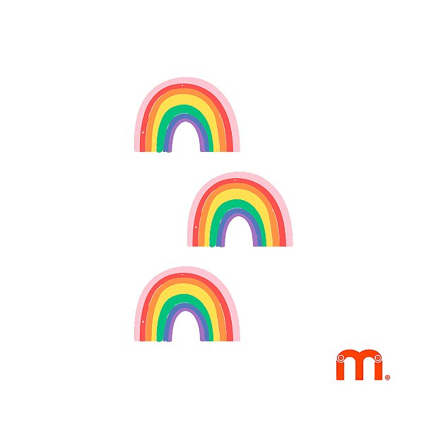 Adesivo Têxtil DTF Emblema "URSINHO ROSA" cartela com 3 und