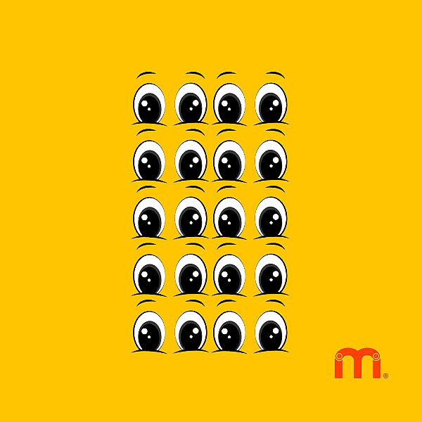 Adesivo Têxtil DTF Olhinhos "URSINHOS" cartela com 10 pares