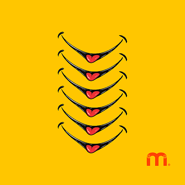 Adesivo Têxtil DTF Sorriso "Boca Moleque Francisco" cartela com 6 und