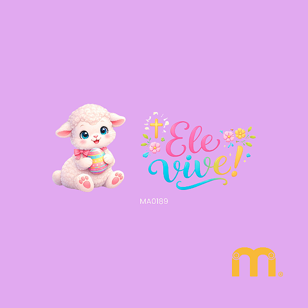 Adesivo Têxtil DTF "Ele Vive" 27x10cm - Ideal para Barrados