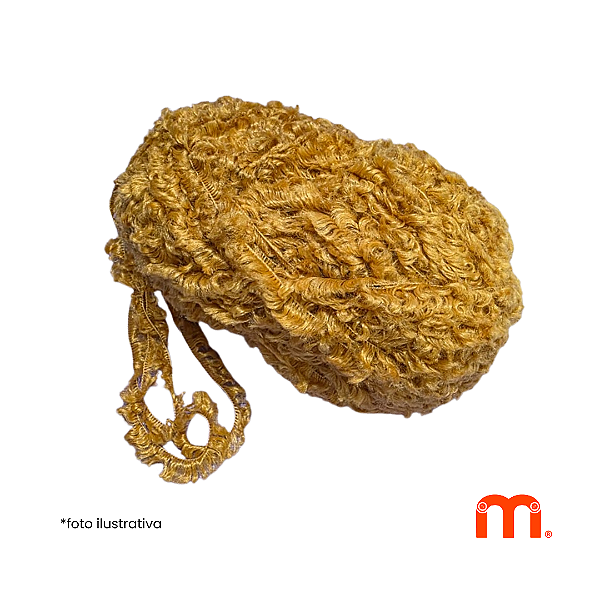 Lã Cacheada para Cabelos de Bonecos - Cor Mel