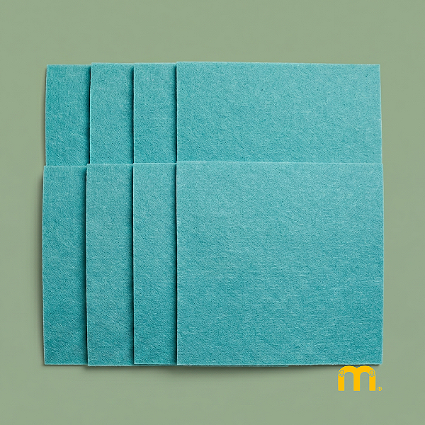Feltro Resinado para Quiet Book - Kit com 8 folhas de 20cmx20cm Cor Verde Cítrico