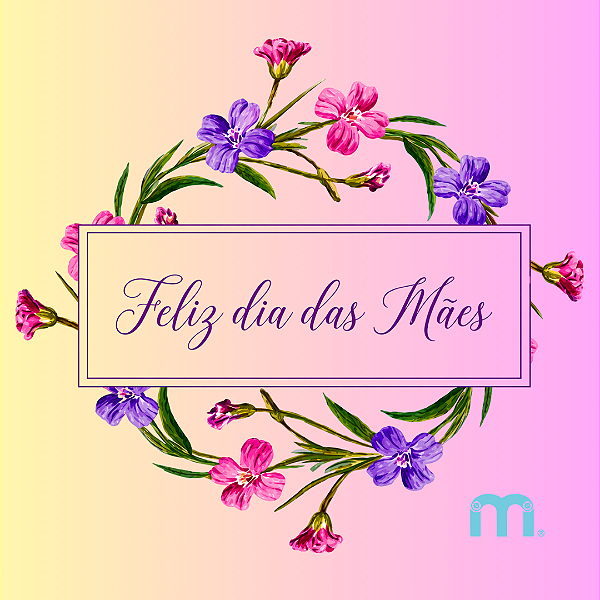 Adesivo Têxtil DTF "Guirlanda Floral – Dia das Mães" com 2 cartelas