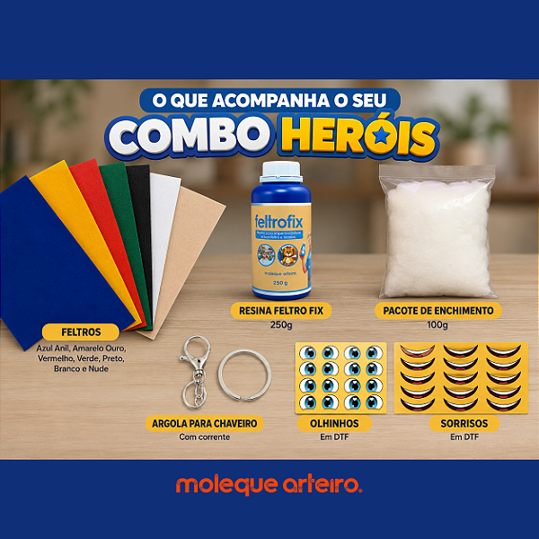 KIT HERÓIS – Combo de Materiais para Criar seus Persongens Favoritos